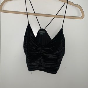 Velvet tank & velvet flare pants set